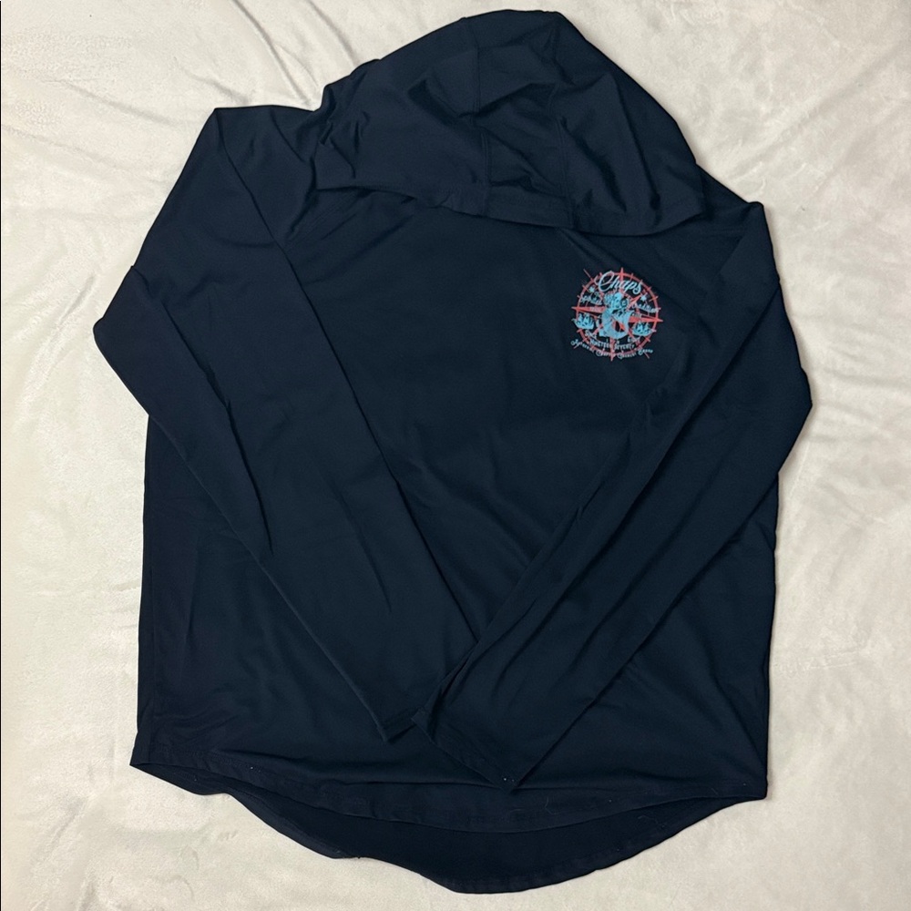 Chaps Navy Blue Men's Swim Rash Guard
